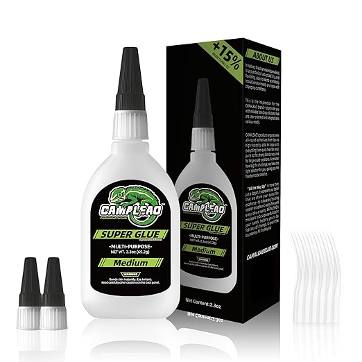 Medium Super CA Glue Kit 2.3 oz, All Purpose Clear Superglue for Ceramic Metal Plastic Wood 3D Printing, Strong Instant Cyanoacrylate Adhesive for DIY Craft Hobby Model Aquarium Leather Glass Rubber