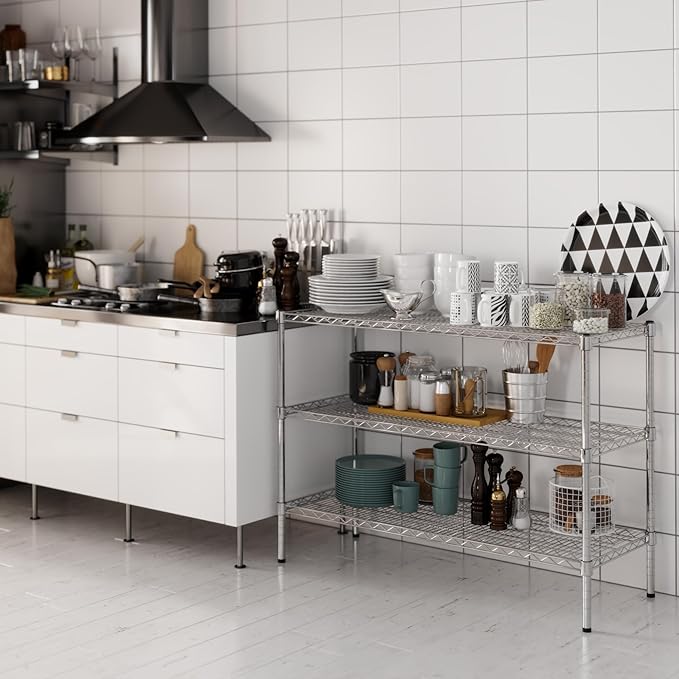 Regal Altair 18" Deep x 48" Wide x 34" Height Wire Shelving Kit | 3-Tier | NSF Commercial Storage Rack Unit