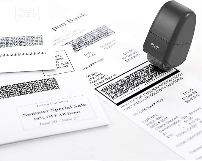 Guard Your ID Identity Protection Stamp Roller, Black, IS-520CM