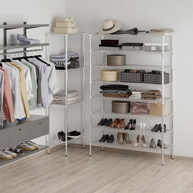 Regal Altair 18" Deep x 48" Wide x 74" Height Wire Shelving Kit | 8-Tier | NSF Commercial Storage Rack Unit