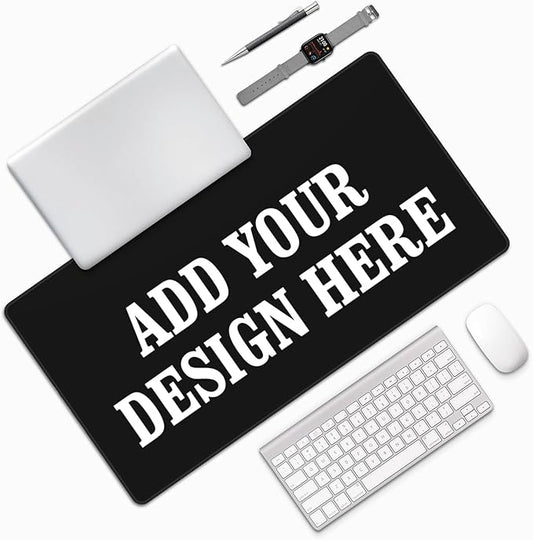OHORTEB Custom Mouse Pad with Photo, Personalized Image Text Laptop Desk Mat, Customized Non-Slip Waterproof Desk Writing Pad for Office Home (Custom, 16in x 29.5in)
