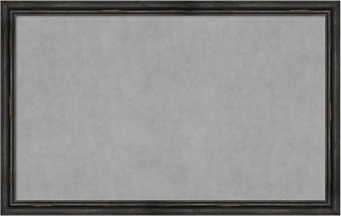 Amanti Art Black Framed Magnetic Board 27x43 Large Vision Board for use with Magnets, 100% Metal Sheet to Display Items as Office Decor or for Home Organization in mudroom, Kitchen or Kids Room