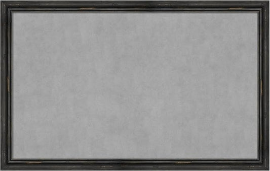 Amanti Art Black Framed Magnetic Board 27x43 Large Vision Board for use with Magnets, 100% Metal Sheet to Display Items as Office Decor or for Home Organization in mudroom, Kitchen or Kids Room