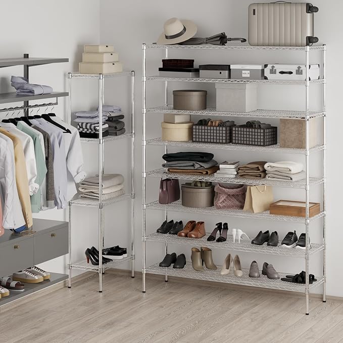 Regal Altair 18" Deep x 60" Wide x 86" Height Wire Shelving Kit | 8-Tier | NSF Commercial Storage Rack Unit