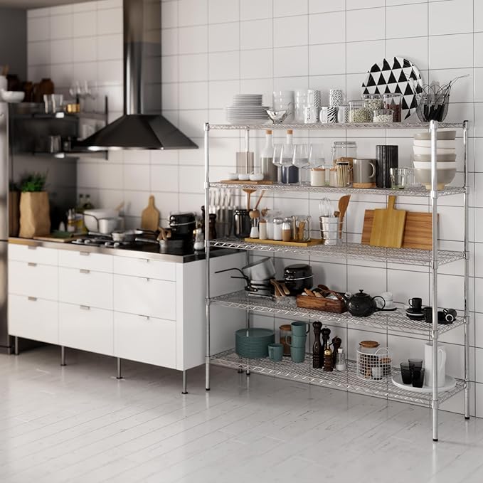 Regal Altair 18" Deep x 60" Wide x 64" Height Wire Shelving Kit | 5-Tier | NSF Commercial Storage Rack Unit