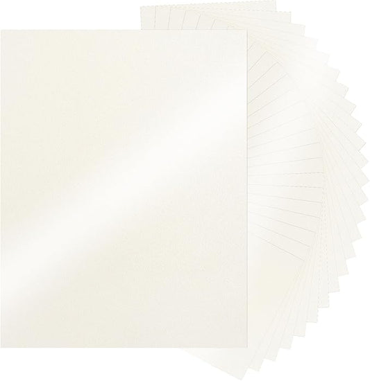 25 Sheets Cream Shimmer Cardstock 8.5 x 11Inch Off White Card Stock 92lb Heavyweight Printer Paper for Wedding Invitations, Crafts, Greeting Cards, Printing UAP18CM025