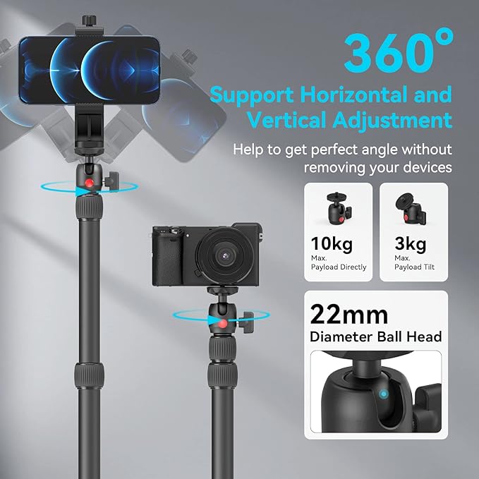 SMALLRIG Camera Desk Mount Table Stand with Magic Arm and 1/4" Ball Head, 13"-35.4" Adjustable Light Stand, Tabletop C Clamp for DSLR Camera, Ring Light, Live Streaming, Photo Video Shooting - 3992