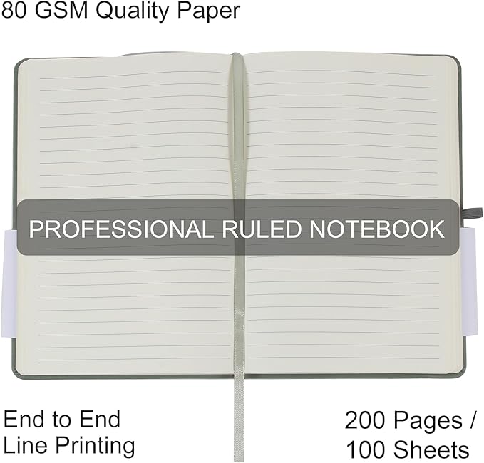 LYDTICK 20 Pack Journals for Writing College Ruled Notebooks Journal in Bulk, Hardcover Notebooks (200Pages) for Note Talking, Lined Bullet Journals for Home School Office, 5.7"x8.4", Olive Green