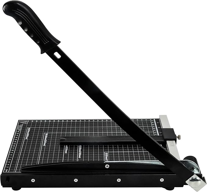 TEXALAN Precision Paper Cutter for A4/B5/A5/B6/B7, 10x13 inches, 70GSM Capacity, Metal Base Black