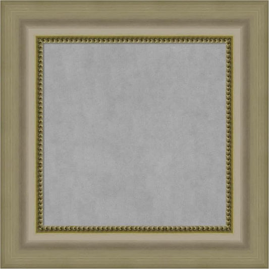 Amanti Art Silver Framed Magnetic Board 17x17 X-Small Vision Board for use with Magnets, 100% Metal Sheet to Display Items as Office Decor or for Home Organization in mudroom, Kitchen or Kids Room