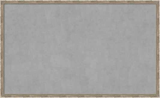 Amanti Art Silver Framed Magnetic Board 26x42 Large Vision Board for use with Magnets, 100% Metal Sheet to Display Items as Office Decor or for Home Organization in mudroom, Kitchen or Kids Room