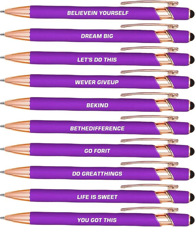 CRME Best Inspirational Pen Set Assorted Colors/Pens with Stylus Tips/Smooth Writing/Pen Clip Design Nurse Week & Graduation Inspirational Gift