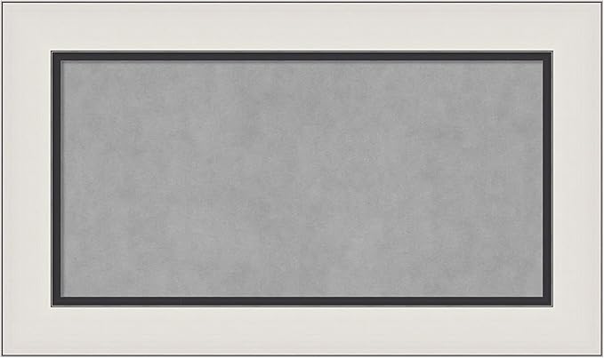 Amanti Art Silver Framed Magnetic Board 18x30 Small Vision Board for use with Magnets, 100% Metal Sheet to Display Items as Office Decor or for Home Organization in mudroom, Kitchen or Kids Room