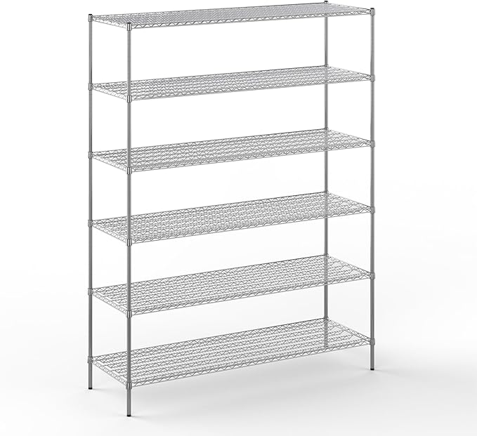 Regal Altair 24" Deep x 72" Wide x 96" Height Wire Shelving Kit | 6-Tier | NSF Commercial Storage Rack Unit