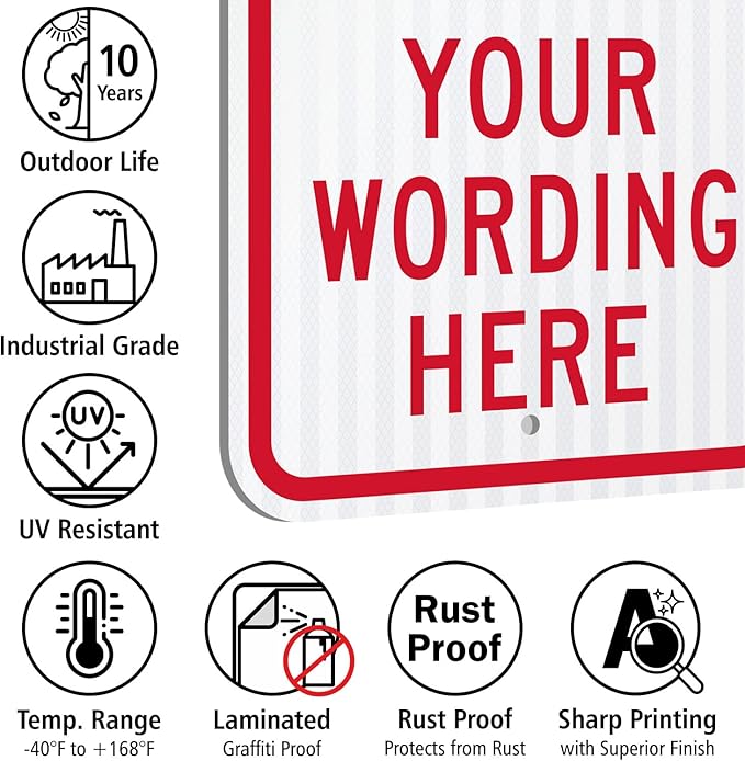 SmartSign "Reserved Parking - Add Your Wording Here" Custom Sign | 12" x 18" 3M Diamond Grade Reflective Aluminum, Made in USA