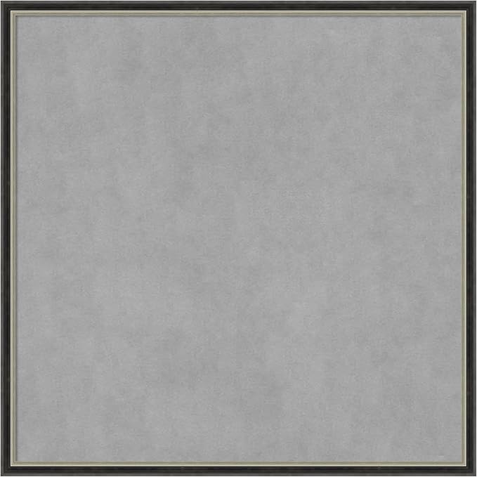 Amanti Art Black Framed Magnetic Board 25x25 Medium Vision Board for use with Magnets, 100% Metal Sheet to Display Items as Office Decor or for Home Organization in mudroom, Kitchen or Kids Room