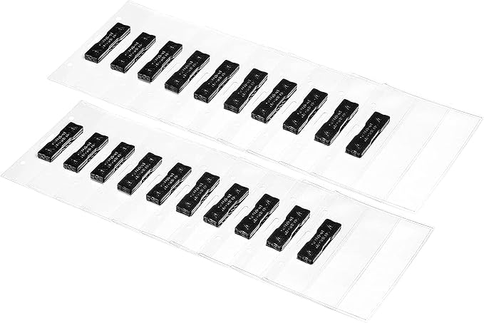 Amazon Basics Horizontal Magnetic Name Badge Holder - 600 Pack, Clear