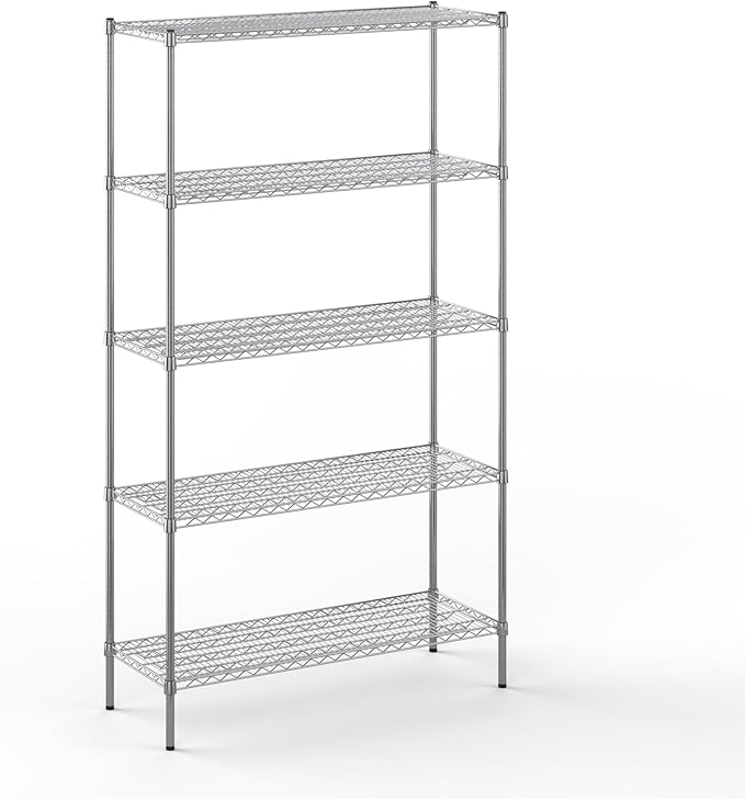 Regal Altair 18" Deep x 48" Wide x 86" Height Wire Shelving Kit | 5-Tier | NSF Commercial Storage Rack Unit