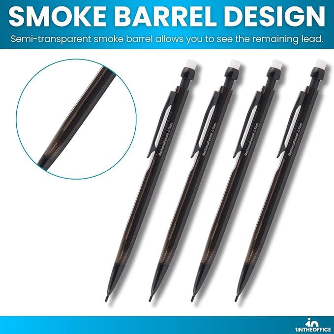1InTheOffice Mechanical Pencils 0.7mm, HB2.5, Black Lead, 48 Pack
