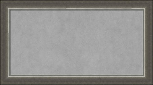 Amanti Art Silver Framed Magnetic Board 15x27 Small Vision Board for use with Magnets, 100% Metal Sheet to Display Items as Office Decor or for Home Organization in mudroom, Kitchen or Kids Room