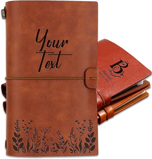 Bliver Personalized Leather Journal Custom Notebook Customized Engraved Journal Gift for Friends, Coworker,Graduation,Teacher