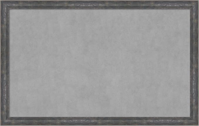 Amanti Art Grey Framed Magnetic Board 27x43 Large Vision Board for use with Magnets, 100% Metal Sheet to Display Items as Office Decor or for Home Organization in mudroom, Kitchen or Kids Room