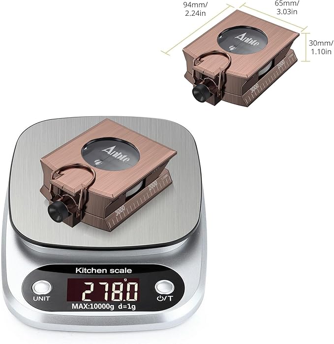 Anbte Compass Hiking Survival, IP65 Waterproof Metal Compass with Sighting Clinometer and Carry Bag, Multifunctional, Professional, for Camping Hunting Hiking Navigation