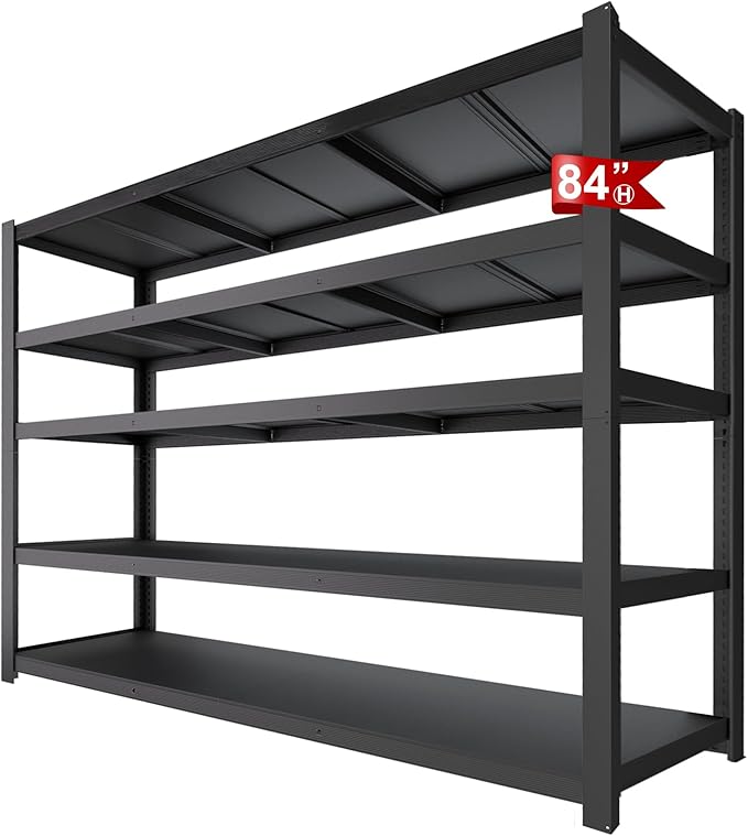 ZEUKMXOO 84" H Garage Shelving,Storage Shelves 3050LBS Heavy Duty Storage Shelves,Adjustable Metal Shelving,for Garage,Warehouse,Basement,Pantry 84" H x 55" W x 24" D