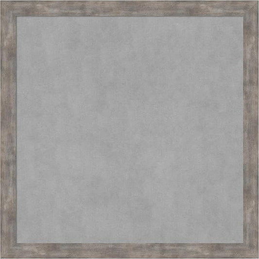 Amanti Art Silver Framed Magnetic Board 27x27 Medium Vision Board for use with Magnets, 100% Metal Sheet to Display Items as Office Decor or for Home Organization in mudroom, Kitchen or Kids Room