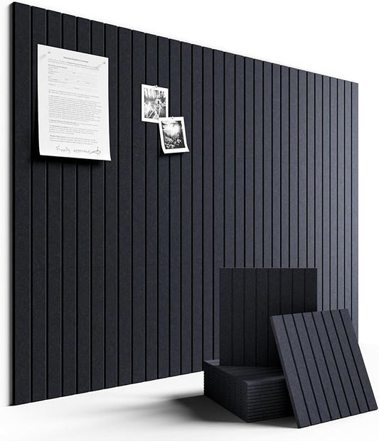 Fluxynara Large Felt Bulletin Board 48" X 36" Cork Board Alternative-12 Pack with 70 Safe Removable Adhesive Tabs, Cork Boards for Walls Cork Board for Home Office Classroom Pin Board -Navy Blue
