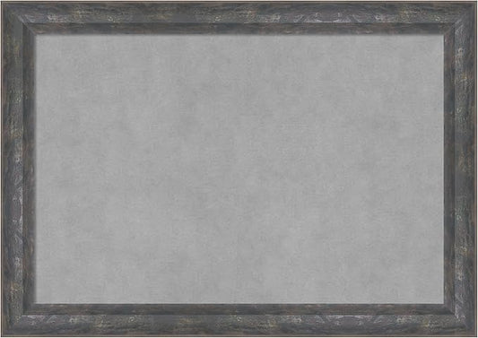 Amanti Art Grey Framed Magnetic Board 19x27 Medium Vision Board for use with Magnets, 100% Metal Sheet to Display Items as Office Decor or for Home Organization in mudroom, Kitchen or Kids Room