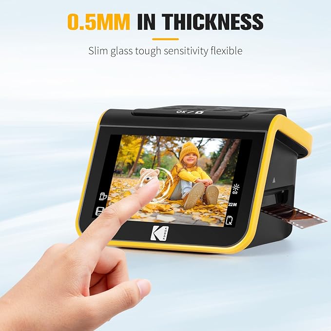 GEORDGY Screen Protector Reolacement for Kodak Slide N Scan, Clear HD Tempered Glass Protective Film, Scratch Resistant Anti-Fingerprint Screen Tempered Film - 2 Pack