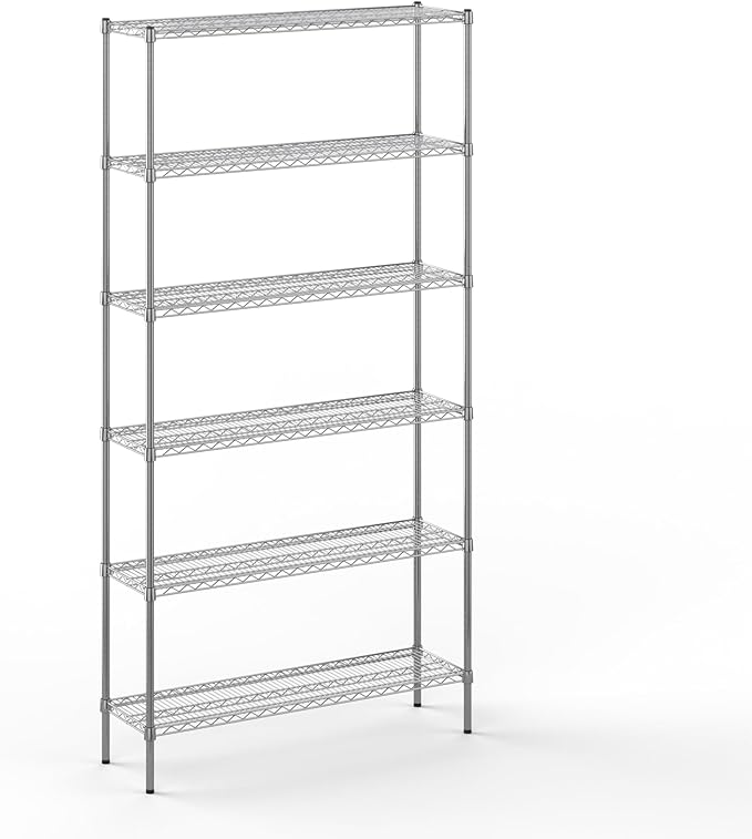 Regal Altair 14" Deep x 48" Wide x 96" Height Wire Shelving Kit | 6-Tier | NSF Commercial Storage Rack Unit