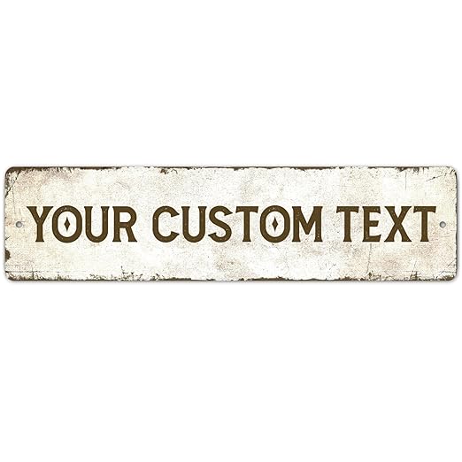 Rustic Custom Sign, Personalized Metal Signs, Gift for Him Men Dad, Man Cave, Indoor and Outdoor Use 3x12 Inches, ACM, Fade Resistant, Made in USA by Sigo Signs