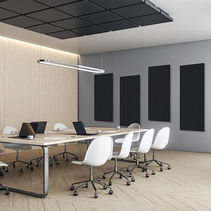 AUTORIFIC Acoustic Panels,5 Pack Sound Panels Noise Reducing for Walls,47.2"x23.6"x0.35" Soundproof Wall Panels,High-Density Acoustic Wall Panels,Decorative Wall Sound Absorbing Panel,Black