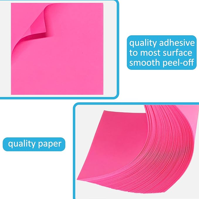 48 Pack 2400 Sheets Sticky Notes 3x3, 8 Colors Sticky Note Pads, Colored Sticky Notes Bulk Postits Notes for Office, School, and Home Supplies, 50 Sheets/pad