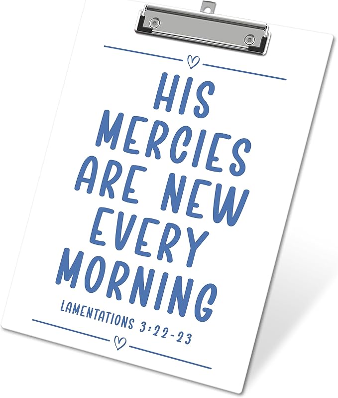 APIILVPQ Christian Clipboard，Bible Clipboards with Low Profile Clip for Office School Use, Religious Wooden Clip Boards for Nurses Teachers Students - A07