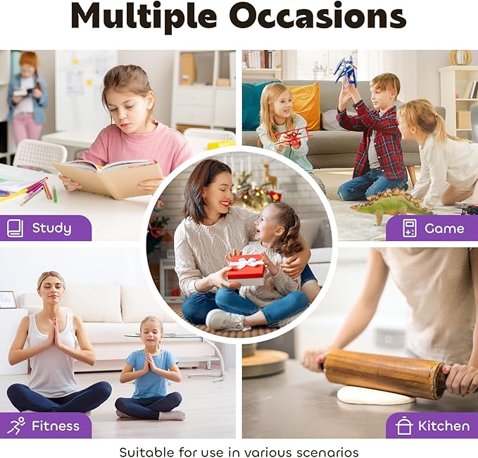 Visual Timer for Kids 60-Minute - Countdown Timer with Optional Alarm, Focus Tool for ADHD & Autism, Time Management for Homework, Chores, Office, Kitchen, Teaching & Study Routines (Purple)