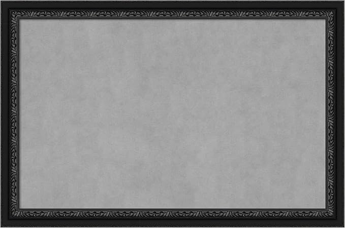 Amanti Art Black Framed Magnetic Board 24x36 Large Vision Board for use with Magnets, 100% Metal Sheet to Display Items as Office Decor or for Home Organization in mudroom, Kitchen or Kids Room