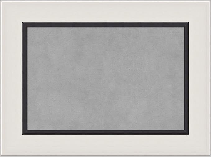 Amanti Art Silver Framed Magnetic Board 18x24 Small Vision Board for use with Magnets, 100% Metal Sheet to Display Items as Office Decor or for Home Organization in mudroom, Kitchen or Kids Room