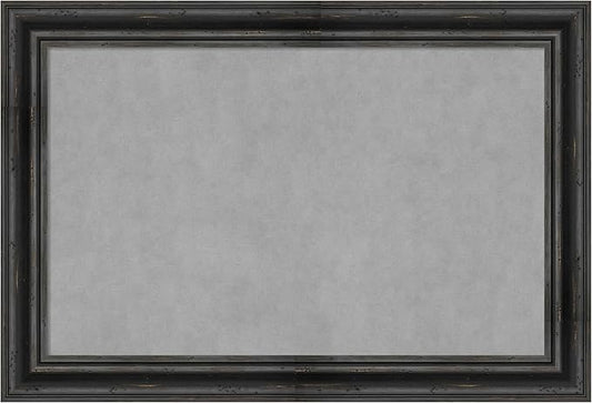 Amanti Art Black Framed Magnetic Board 25x37 Large Vision Board for use with Magnets, 100% Metal Sheet to Display Items as Office Decor or for Home Organization in mudroom, Kitchen or Kids Room