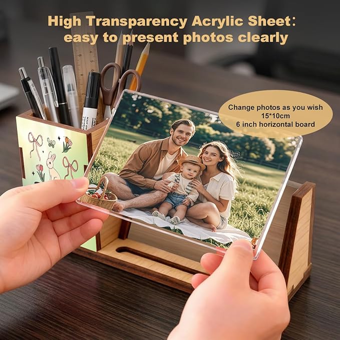 ZXAZXA Pen Holder for Desk Office Desk Accessories Multi-functional Office Pen Holders Hello Spring Desk Pencil Holders Gifts for Women Men Coworkers Friends Employee Teacher