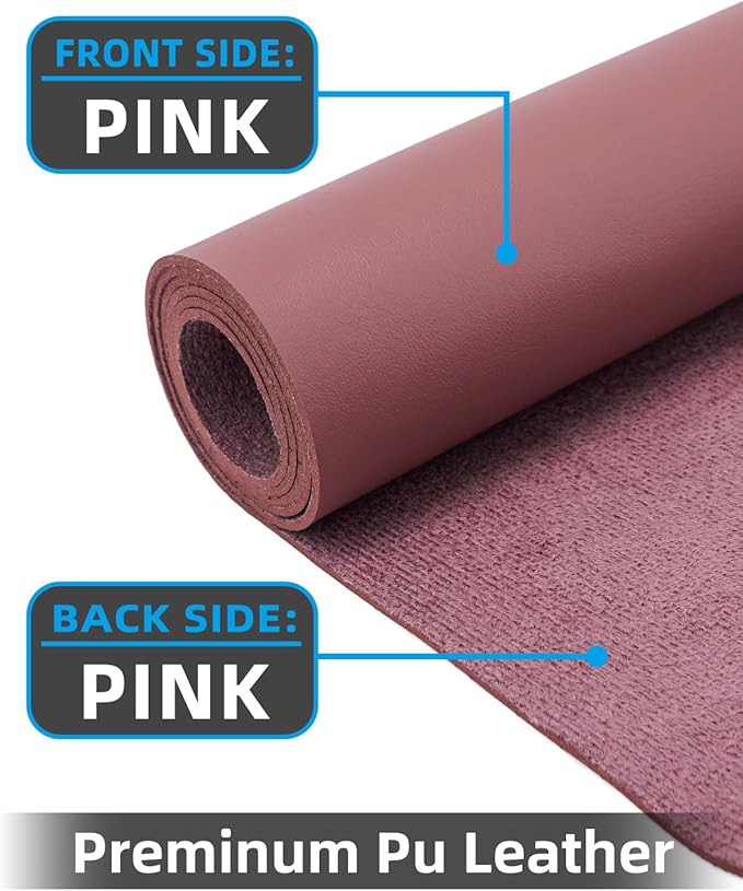 PULeather Non-Slip Desk Mat, Large Mouse Pad & Laptop Desk Pad - Waterproof Writing Pad for Office & Home (Light Purple, 35.4" x 17")