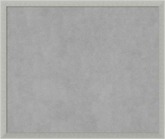Amanti Art Silver Framed Magnetic Board 22x26 Medium Vision Board for use with Magnets, 100% Metal Sheet to Display Items as Office Decor or for Home Organization in mudroom, Kitchen or Kids Room