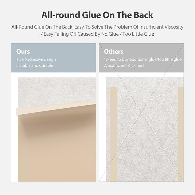 Amantech 12 Pack Acoustic Panels Self Adhesive Sound Proof Foam, High Density Sound Acoustic Panel, 16X12X0.4 Inch 4:3 Rectangle Panels in Home, Office, Reccording Room, Studio,and more(Beige)