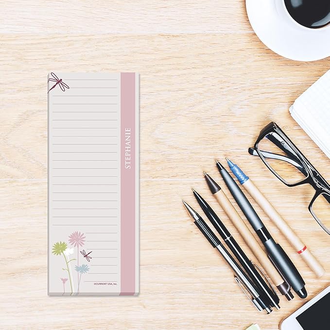 Current Dragonfly Personalized Lined Shopping List Pads - Set of 3