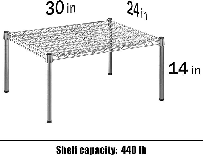 Regal Altair 24" Deep x 30" Wide x 14" Height Wire Shelving Kit | 1-Tier | NSF Commercial Storage Rack Unit
