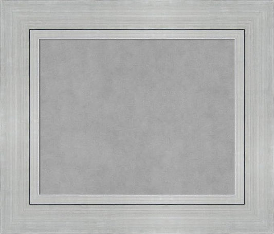 Amanti Art Silver Framed Magnetic Board 23x27 Small Vision Board for use with Magnets, 100% Metal Sheet to Display Items as Office Decor or for Home Organization in mudroom, Kitchen or Kids Room