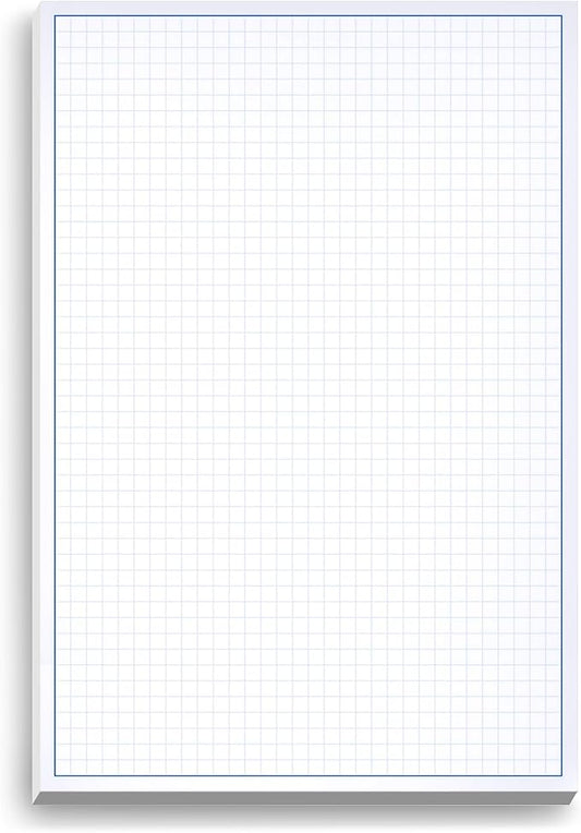 Graph Paper Pad for Blueprint Drawings, Drafting, Engineering Drawing, and Planning - Graph Paper 8.5x14 Blueprint Quadrille Grid Paper Pads with Blue Lines, High Brightness 50 Sheets (1-Pack)