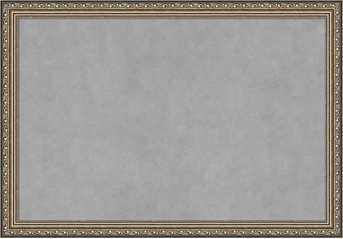 Amanti Art Silver Framed Magnetic Board 18x26 Medium Vision Board for use with Magnets, 100% Metal Sheet to Display Items as Office Decor or for Home Organization in mudroom, Kitchen or Kids Room